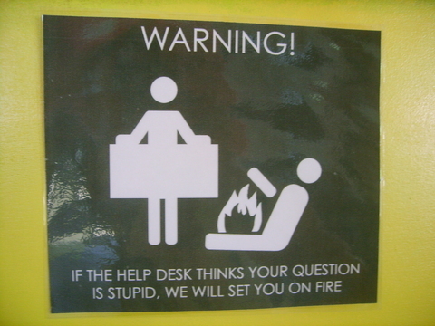 HelpDesk Warning Image